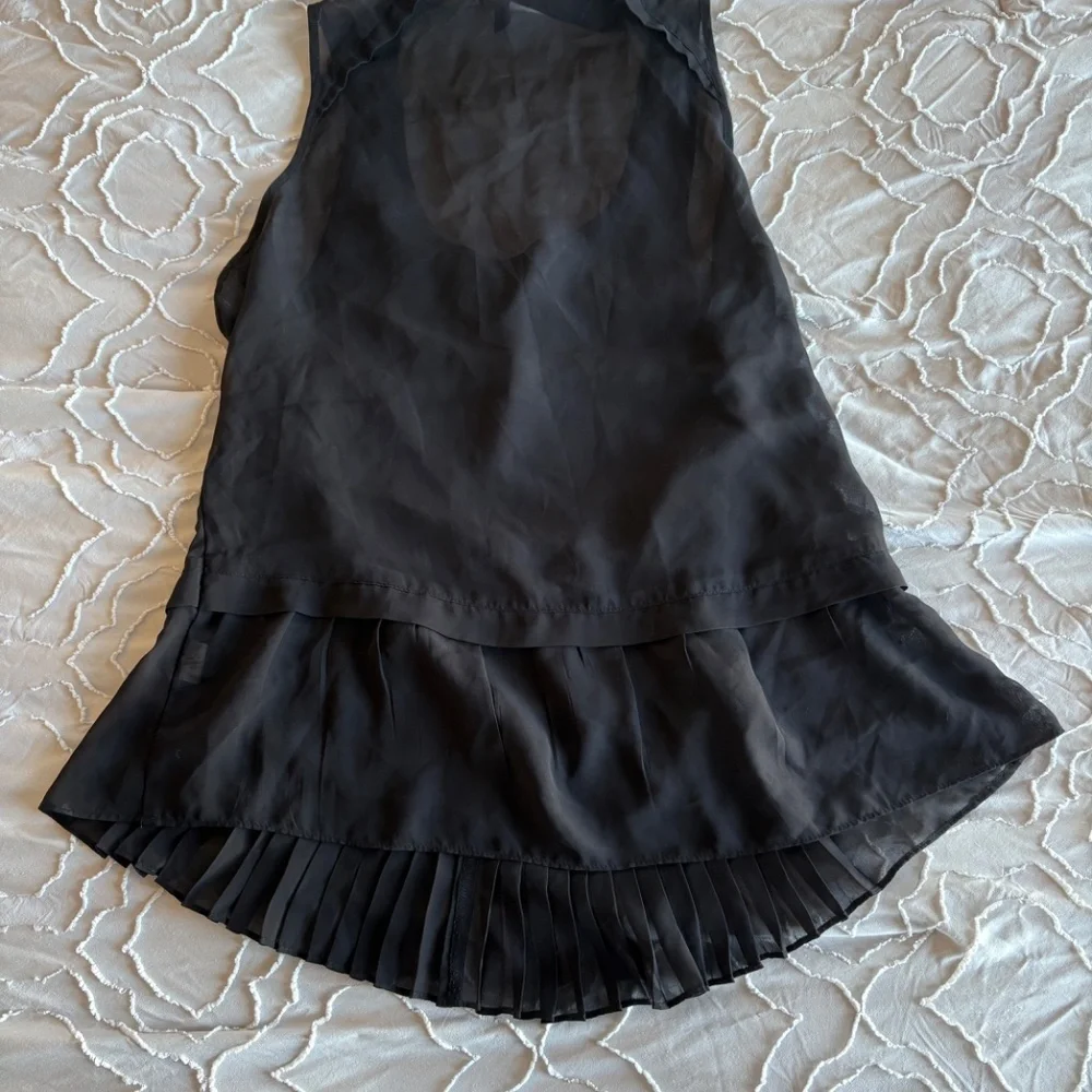 VINTAGE American Eagle Chiffon Pleated Tank - Picture 3 of 3